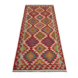 Tribal Diamond Lattice Kilim Runner
