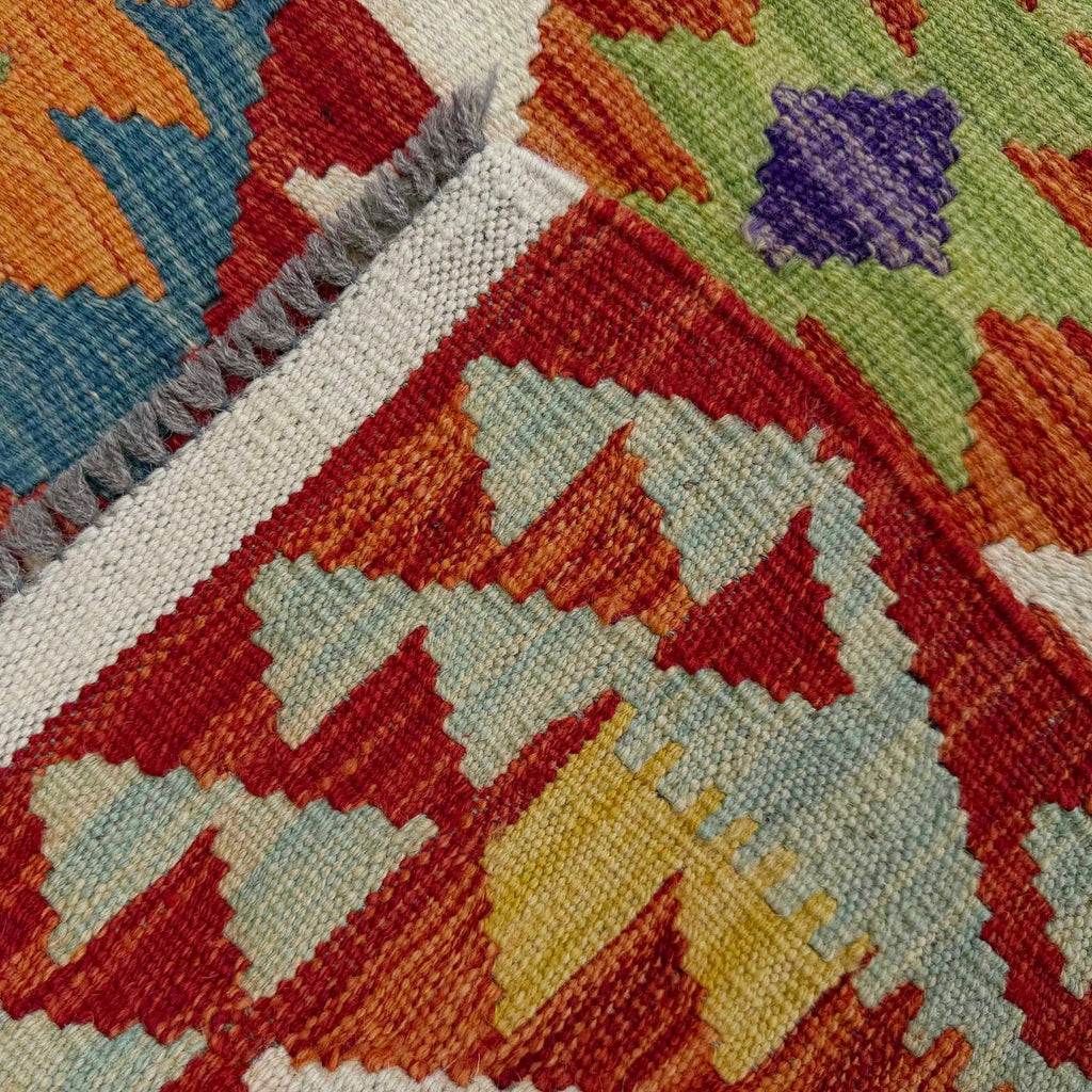 Tribal Diamond Lattice Kilim Runner