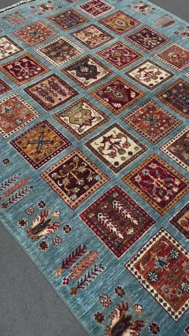 Azure Lattice Area Rug