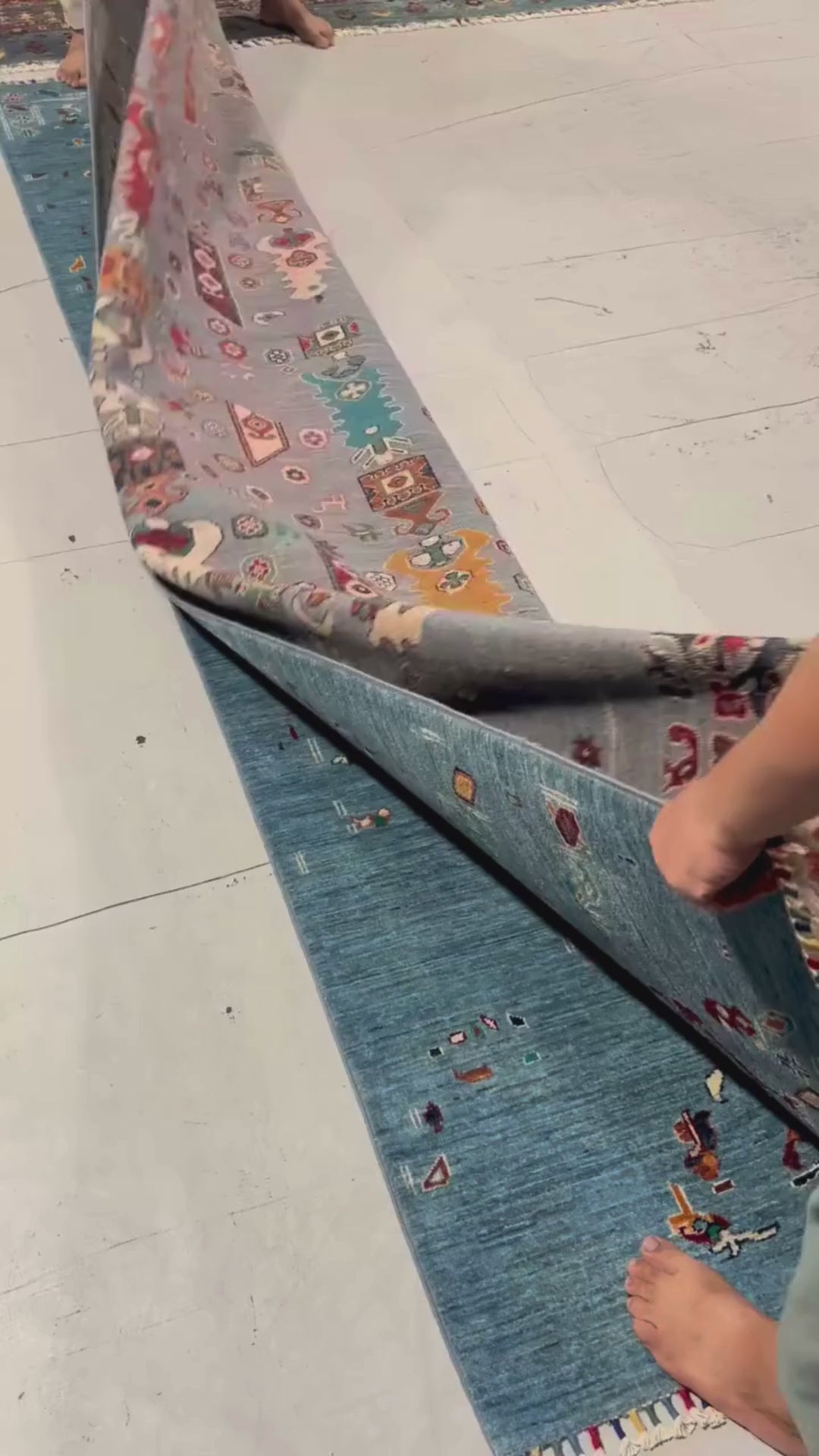 Modern Kazakh Tribal Totem Area Rug