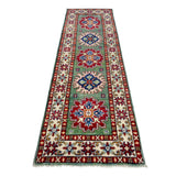 Kazak Geometric Star Medallion Runner Rug