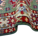 Kazak Geometric Star Medallion Runner Rug