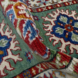 Kazak Geometric Star Medallion Runner Rug