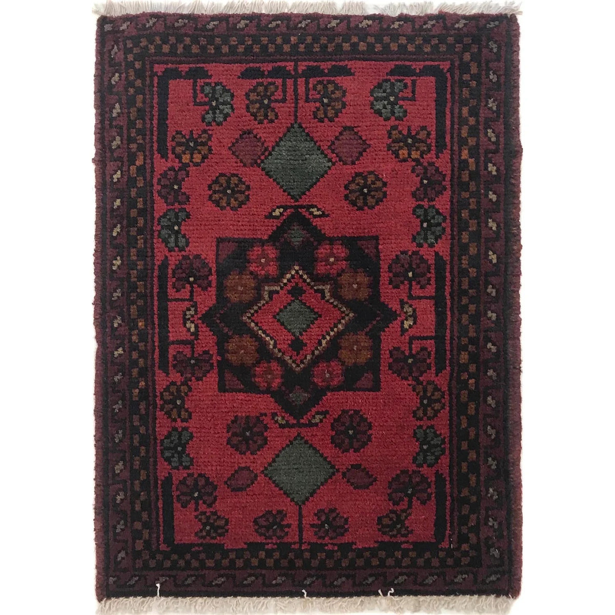 Afghan Floral Entryway Mat