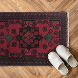 Afghan Floral Entryway Mat