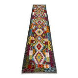 Multicolor Tribal Flatweave Accent Kilim