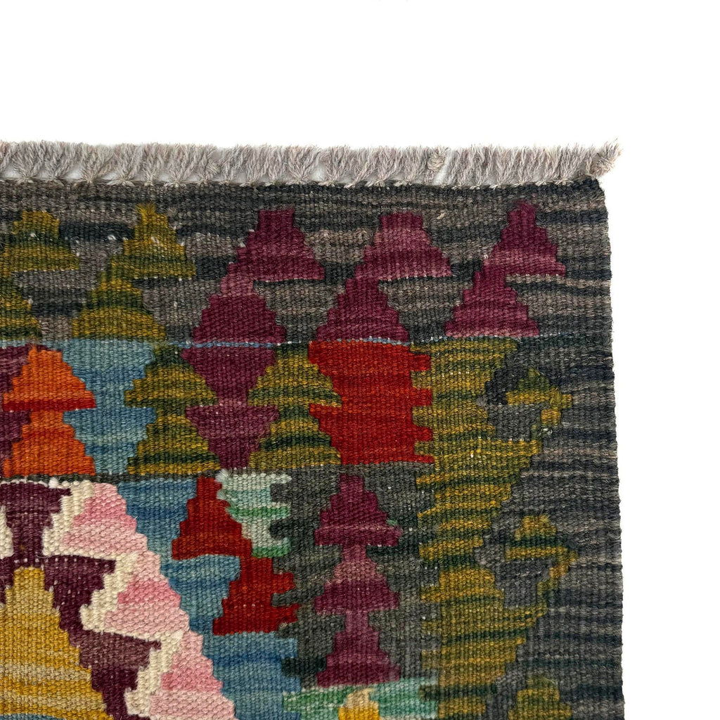 Multicolor Tribal Flatweave Accent Kilim